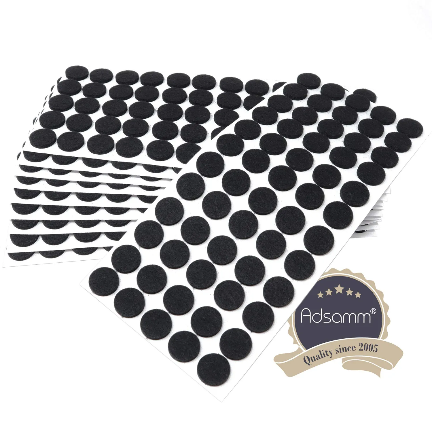Adsamm feltrini autoadesivi tondi neri Ø20 mm 600 pezzi