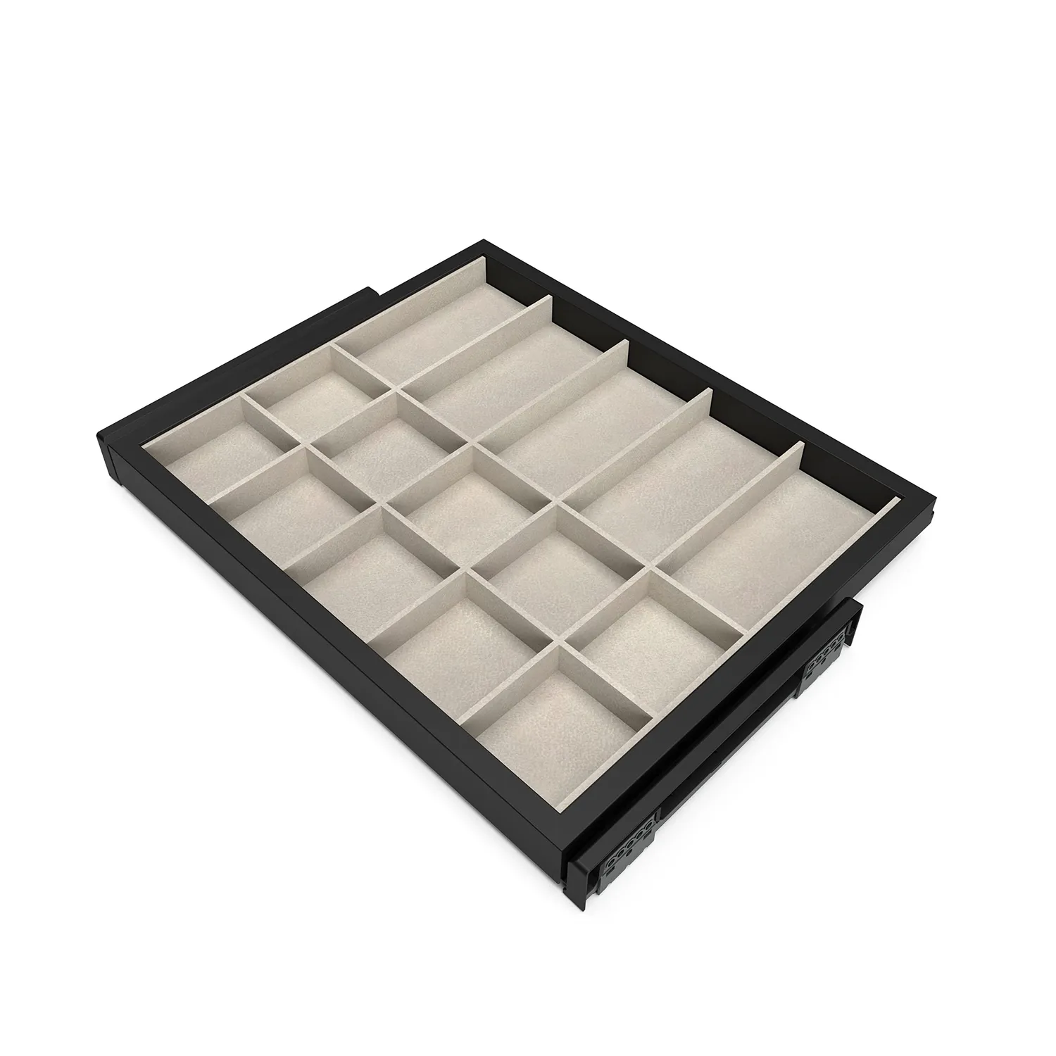 Emuca kit portapantaloni 7 aste M90 grigio pietra soft-close 2 vassoi