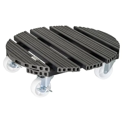 Wagner WPC carrello piante rotondo antracite D38,5 cm 150 kg