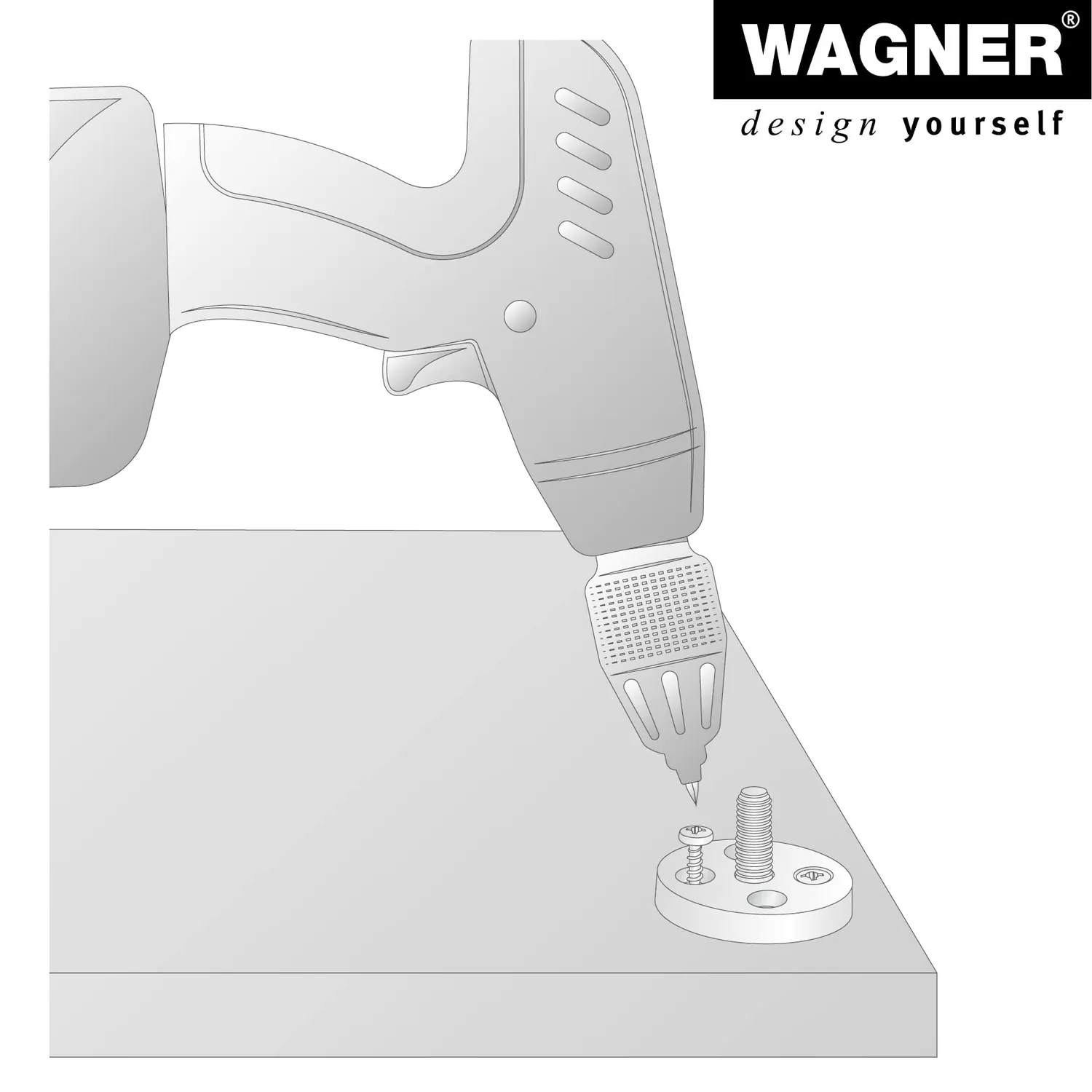 WAGNER TENO ST 3986 piastra avvitamento nera M10 1 pezzo