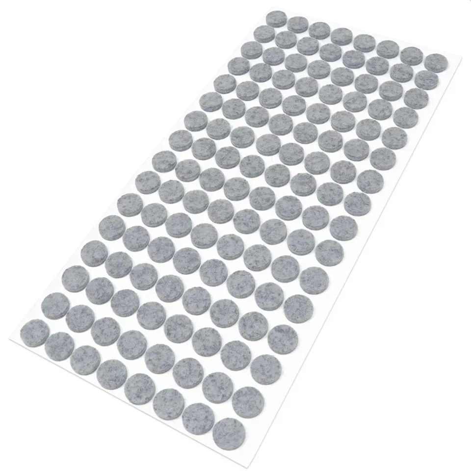 Adsamm Feltrini Adesivi Ø12 mm Grigi Rotondi 128 pz 3,5 mm