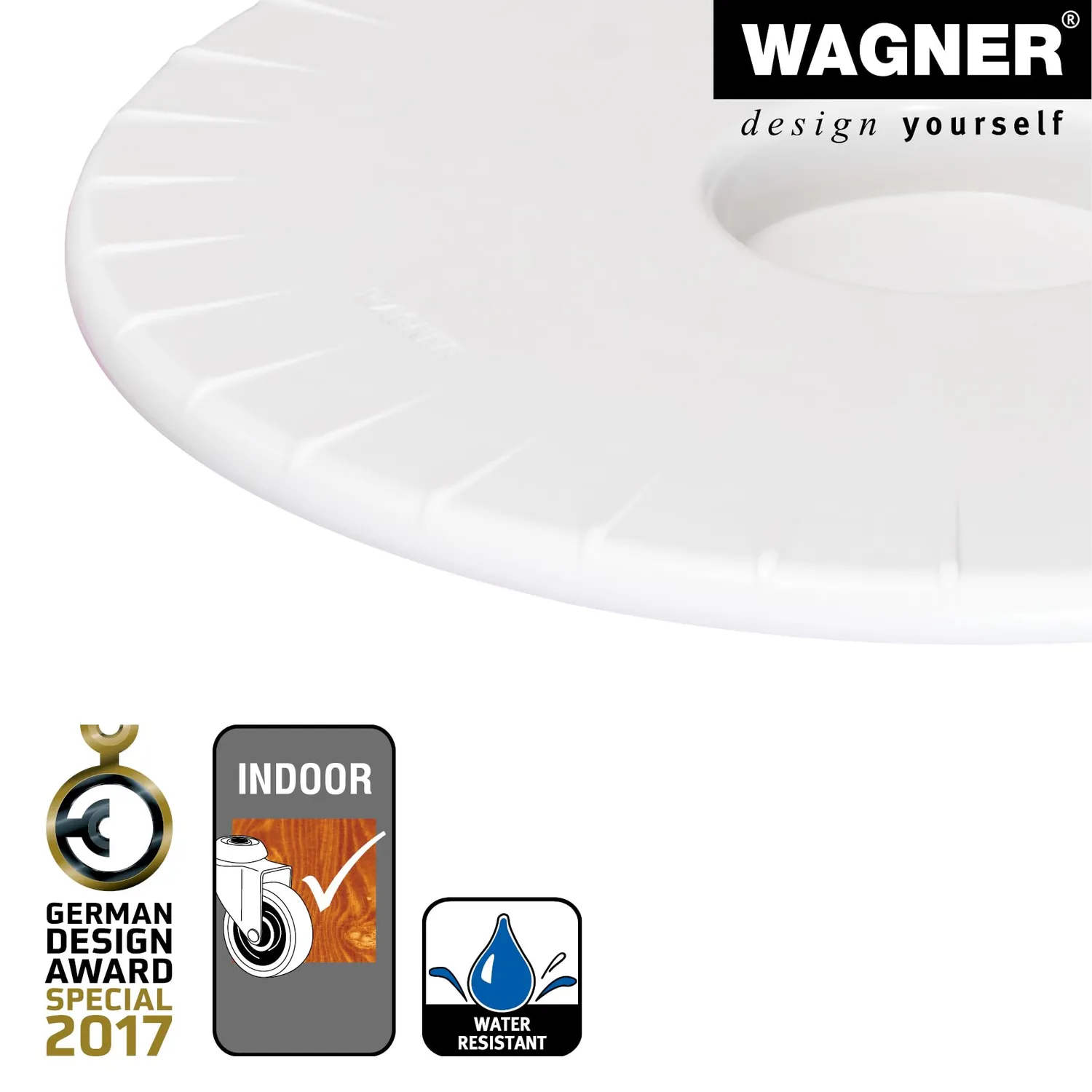 Wagner Ultraflat rullo piante bianco 30x3 cm portata 100 kg
