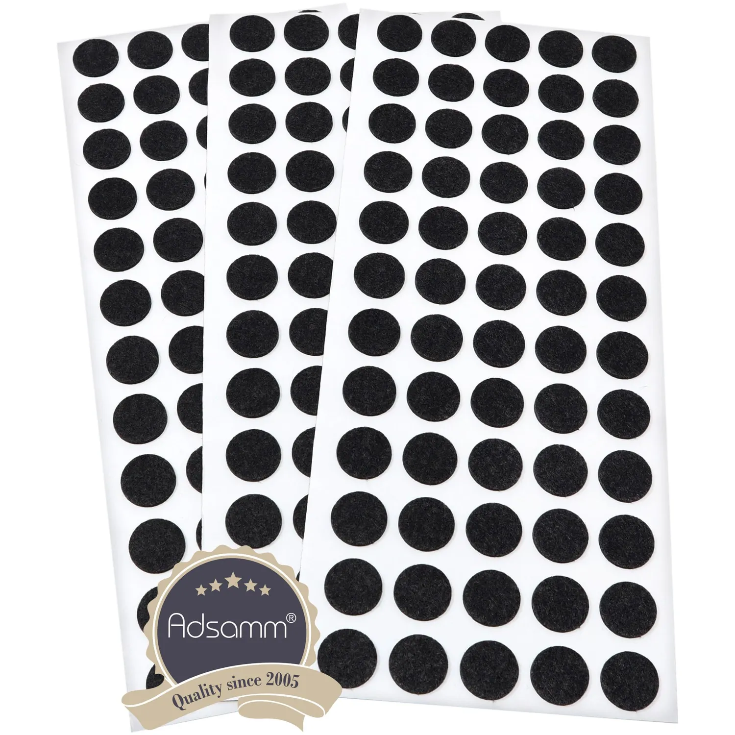 Adsamm feltrini ultrasottili Ø 14 mm neri 180 pezzi da 1,5 mm