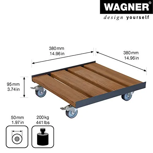 Wagner Fortis Basic carrello piante 38x38 cm portata 200 kg