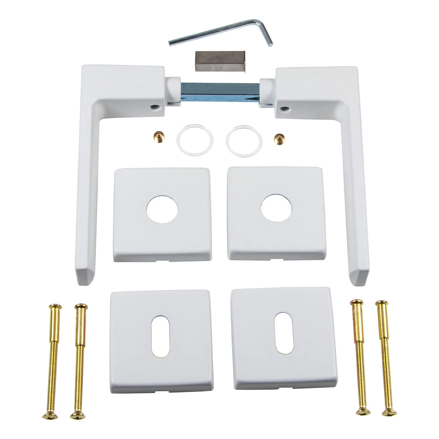 Gedotec PUSH 1317 maniglia porta set rosette bianco opaco BB