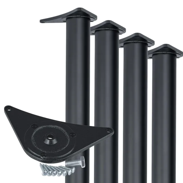 Gedotec gambe tavolo 710mm nero opaco D60 4 pezzi