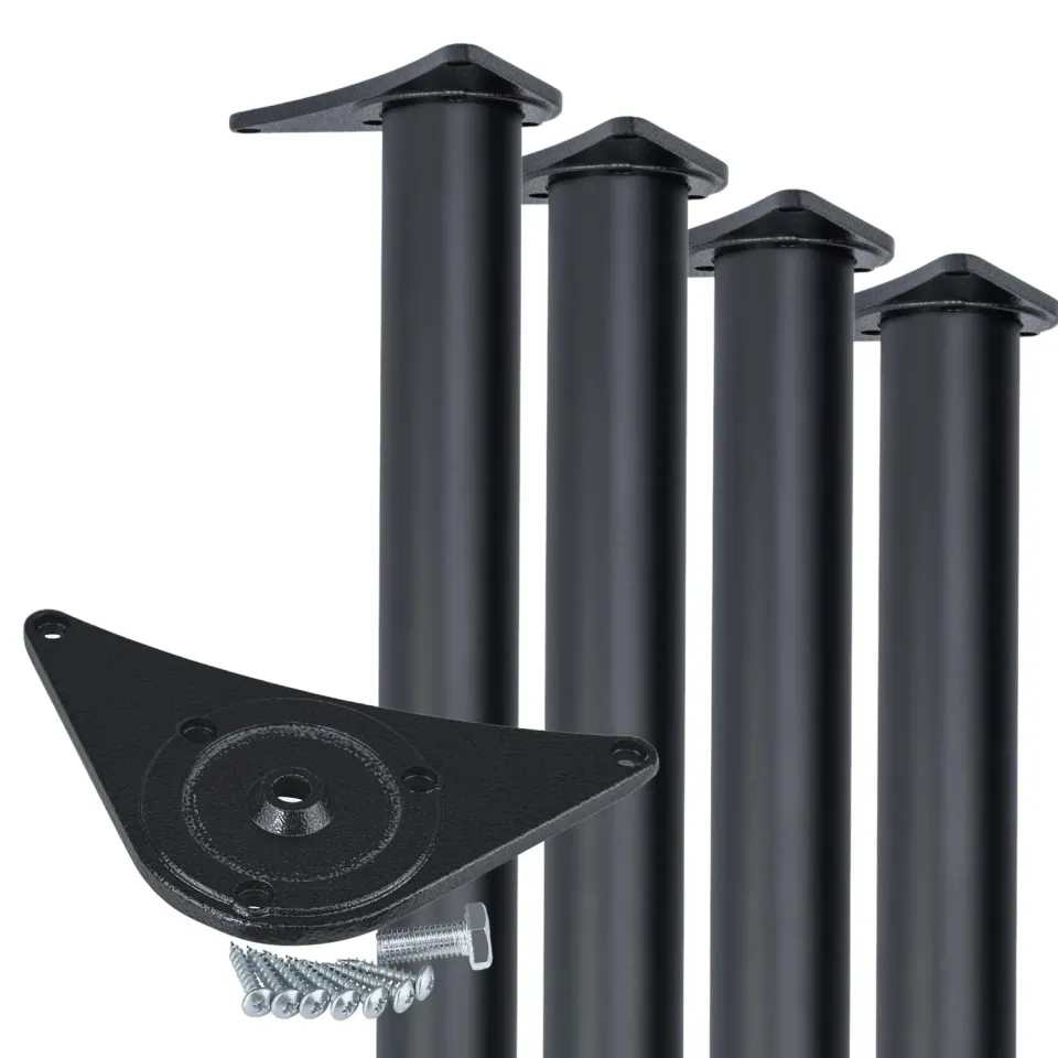Gedotec gambe tavolo 710mm nero opaco D60 4 pezzi