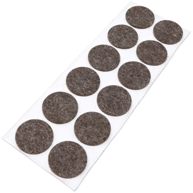 Adsamm Feltrini Ø 34 mm Marroni 12 Pezzi in Lana