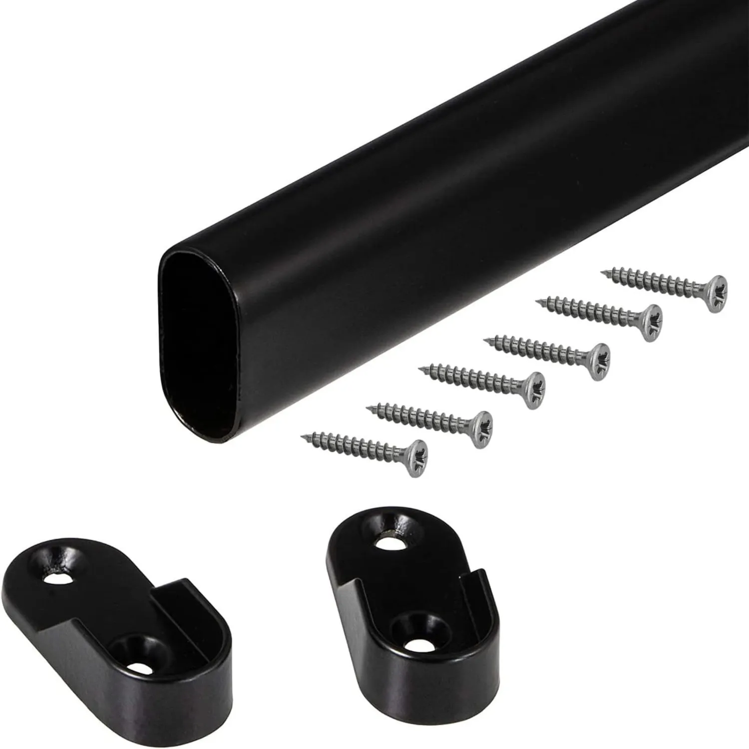 Gedotec barra appendiabiti ovale 600 mm cromo