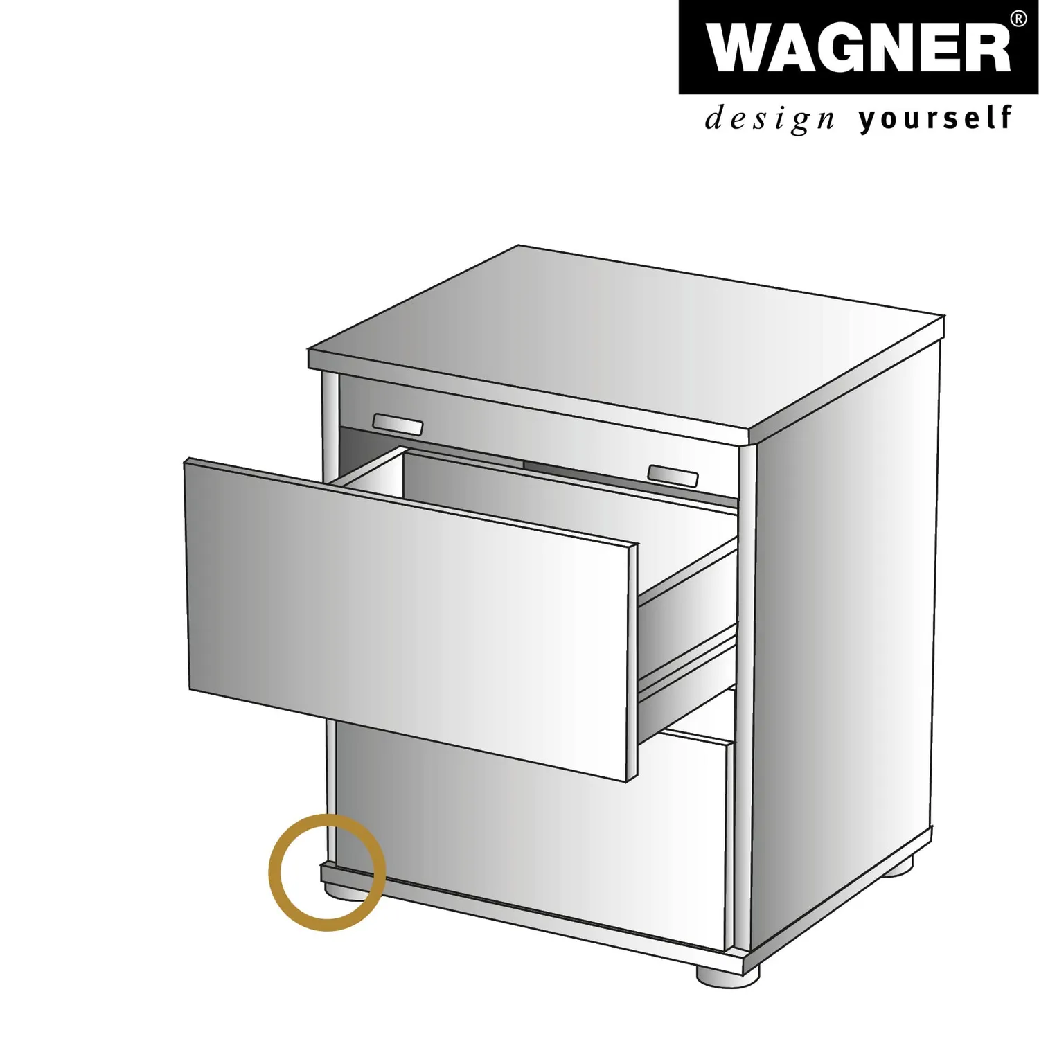 Wagner Justus Slim ST 4286 piedini M6 feltro set 4 pezzi