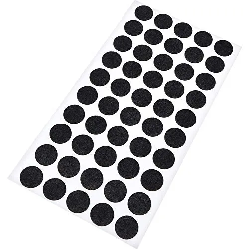 Adsamm Feltrini Ultrasottili Tondi 16mm Nero 50 Pezzi 1,5mm