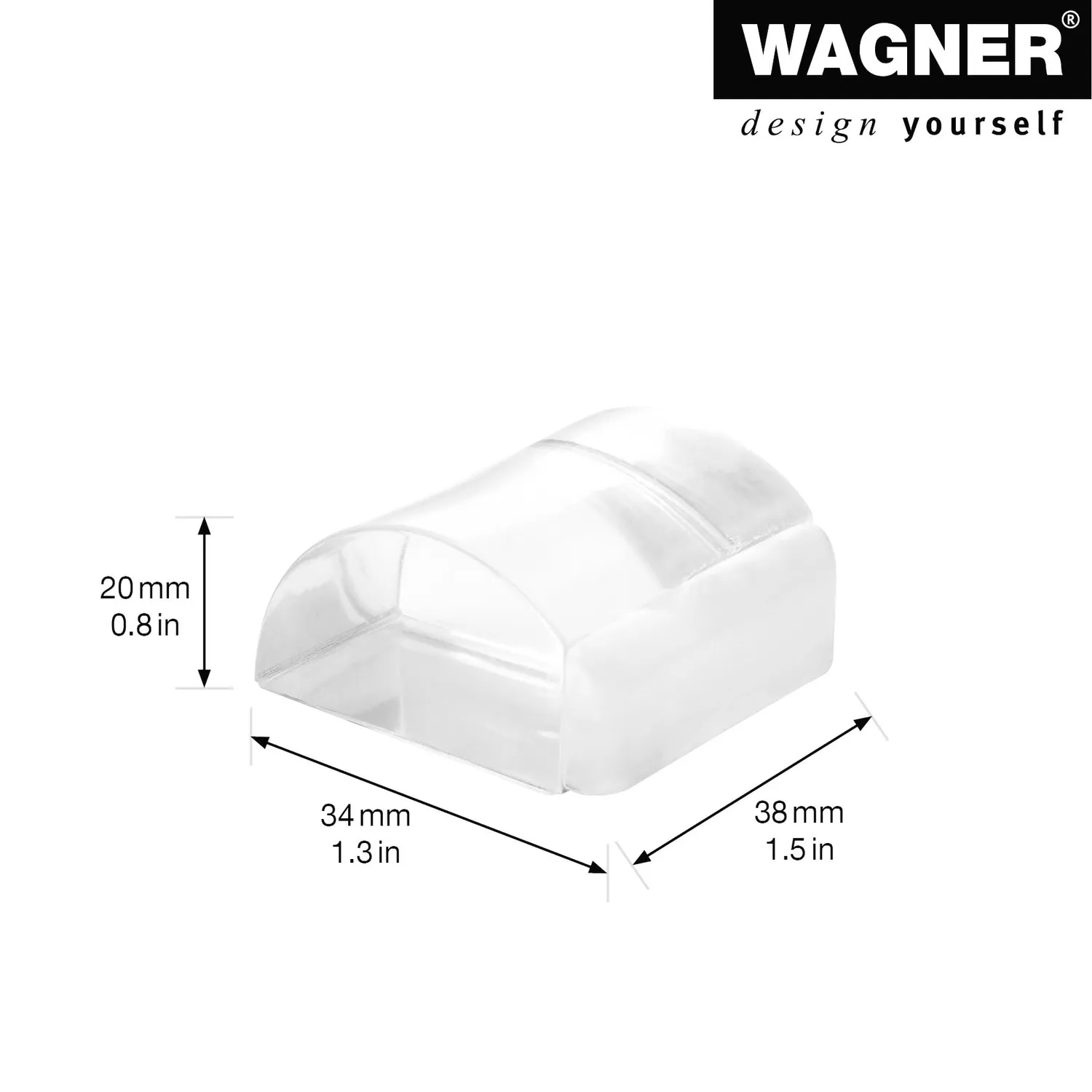 Wagner Clear fermaporta pavimento adesivo 38x34x20 mm gomma