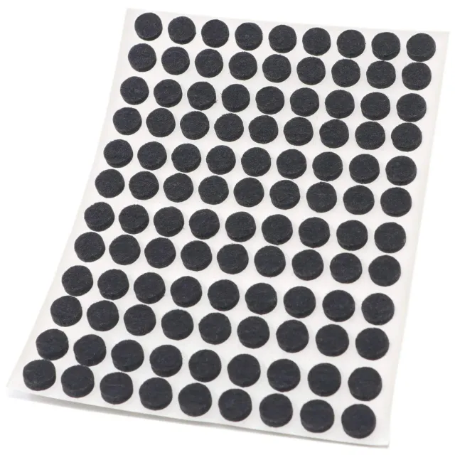 Adsamm feltrini autoadesivi neri tondi 10 mm 108 pezzi