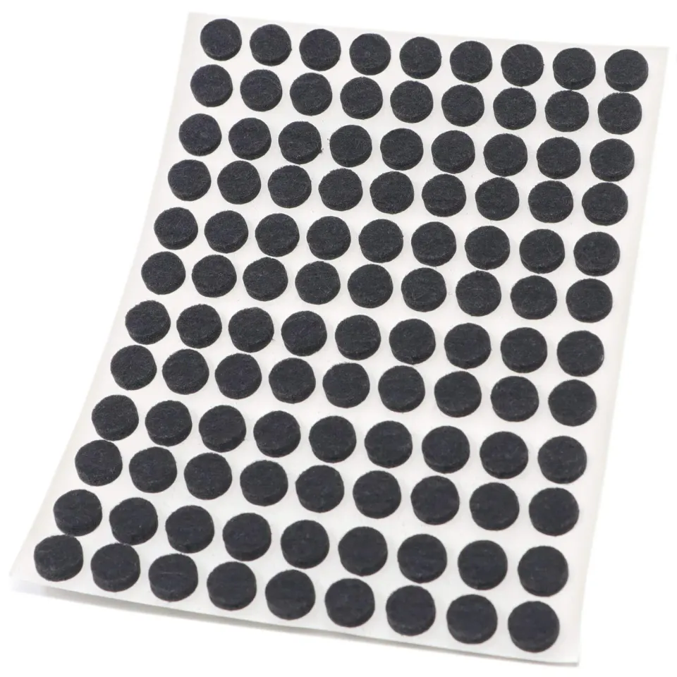 Adsamm feltrini autoadesivi neri tondi 10 mm 108 pezzi