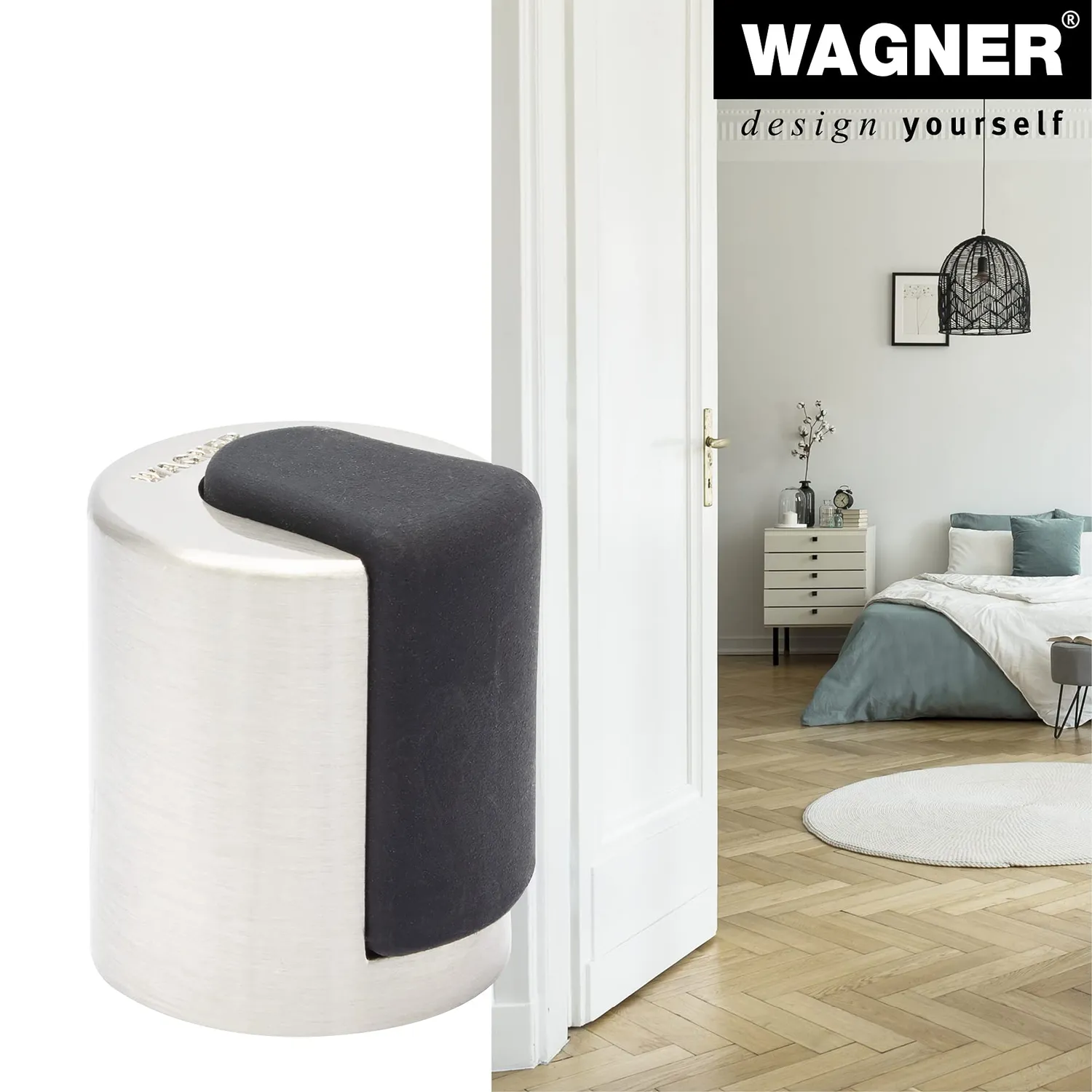 Wagner fermaporta pavimento avvitare Ø25x30 zinco inox