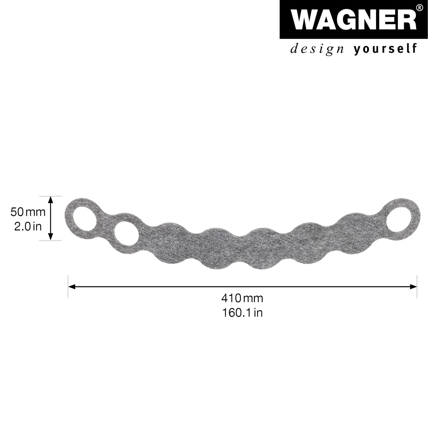Wagner EH 3019 fermaporta maniglia feltro grigio adattabile