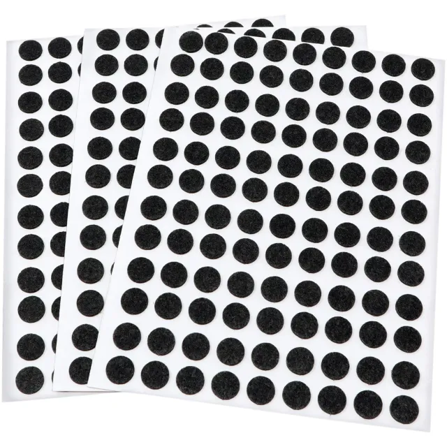 Adsamm Feltrini Adesivi neri Ø10mm 324 pezzi ultrasottili