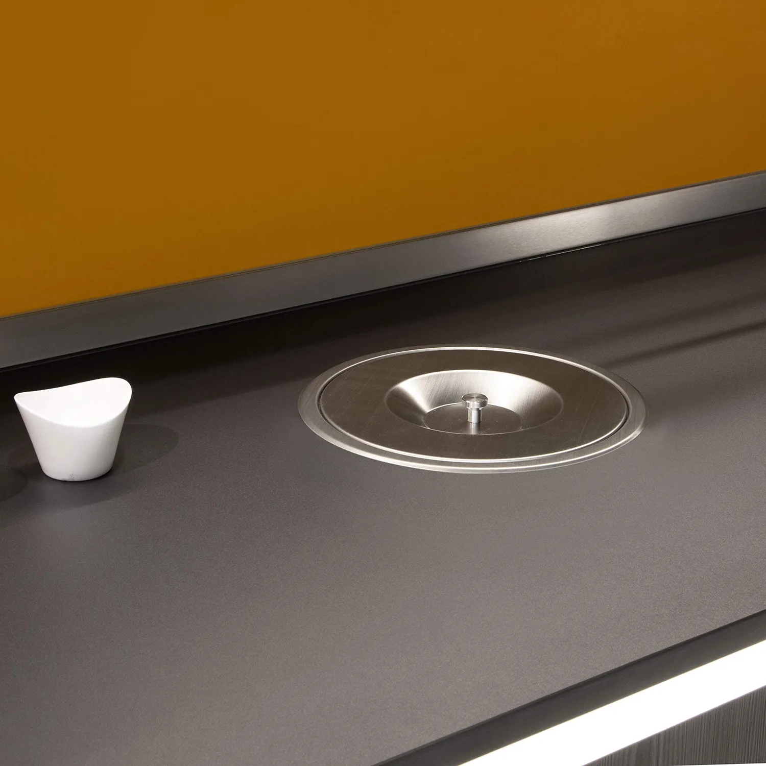 Emuca Pattumiera Incasso Cucina 7L Acciaio Inox