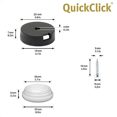 Wagner QuickClick 15785600 feltrini avvitare set 4 pezzi Ø20 mm Extreme