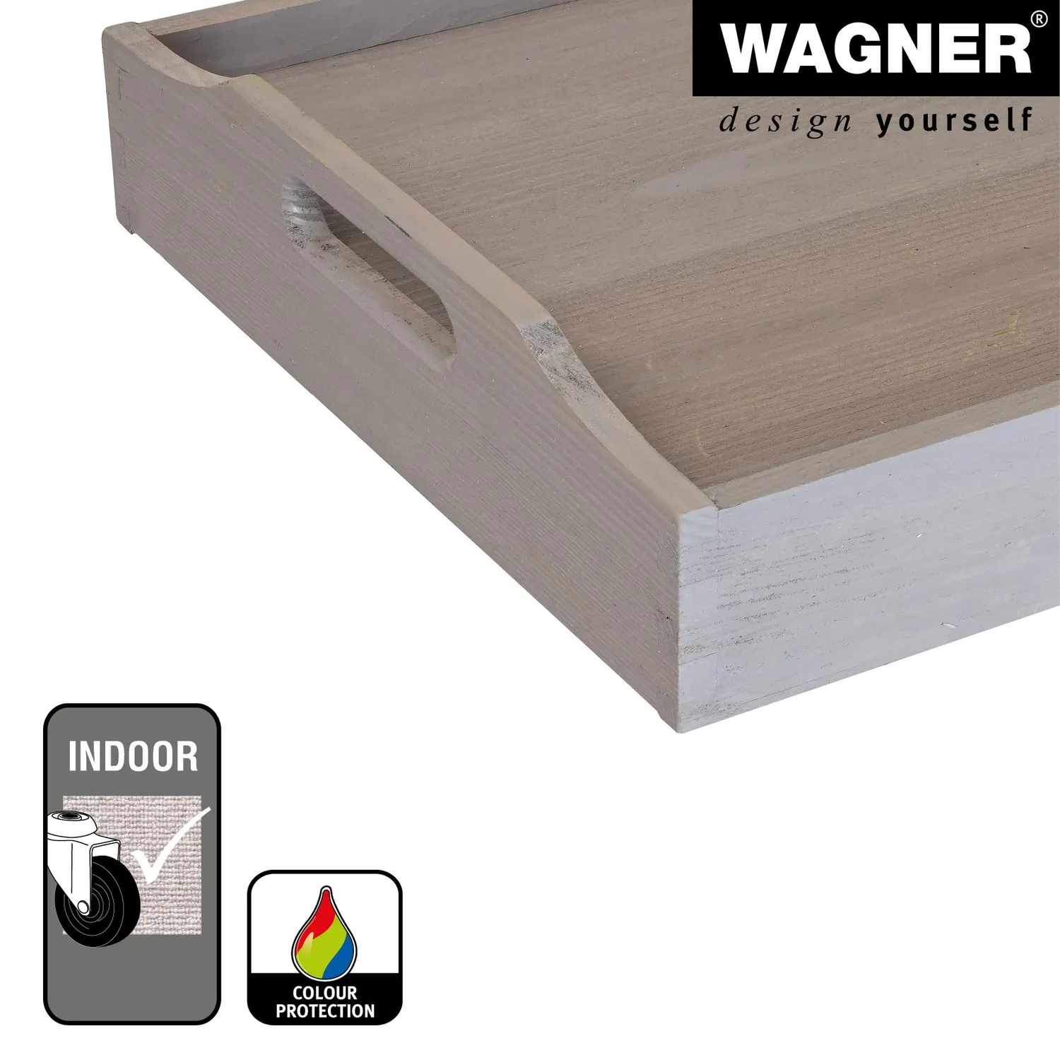 WAGNER Vintage carrello piante tortora 30x30 cm 100 kg