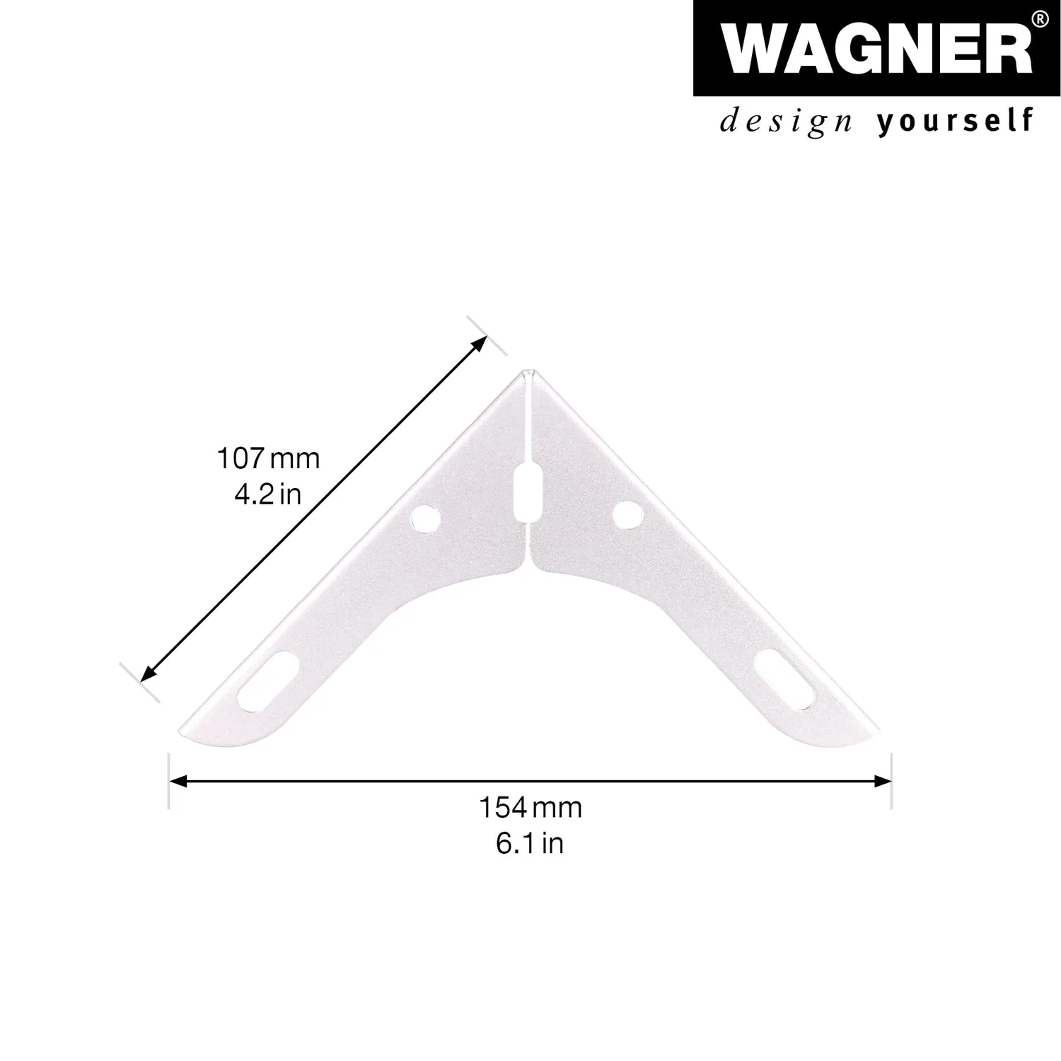 WAGNER SOFA WINGS piedi argento 11x11x6 cm 4 pz