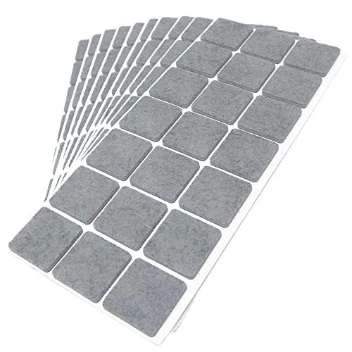 Adsamm feltrini autoadesivi quadrati 30x30 mm grigi 210 pezzi 3,5 mm