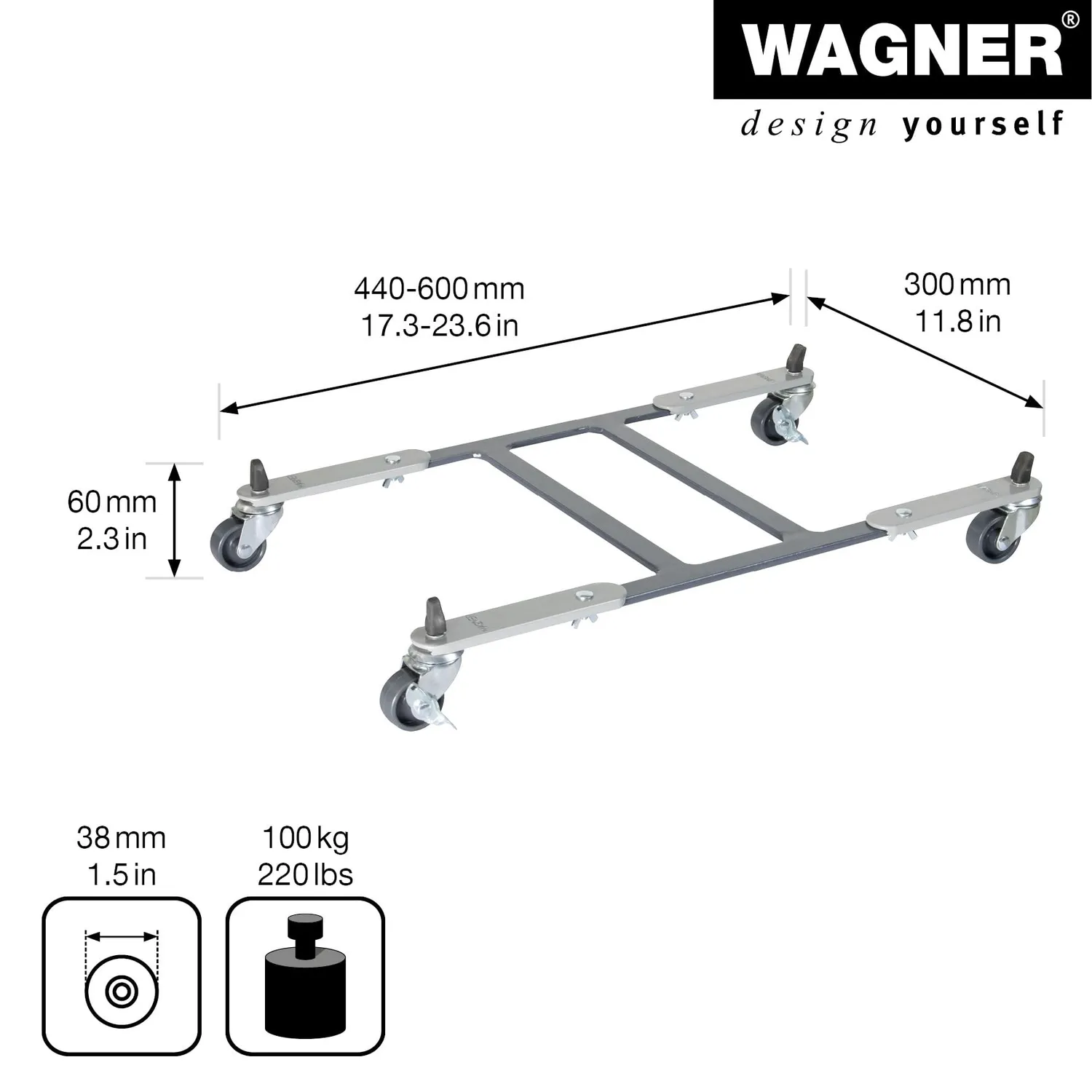 Wagner Sun City Square GH 0820 carrello piante 100 kg