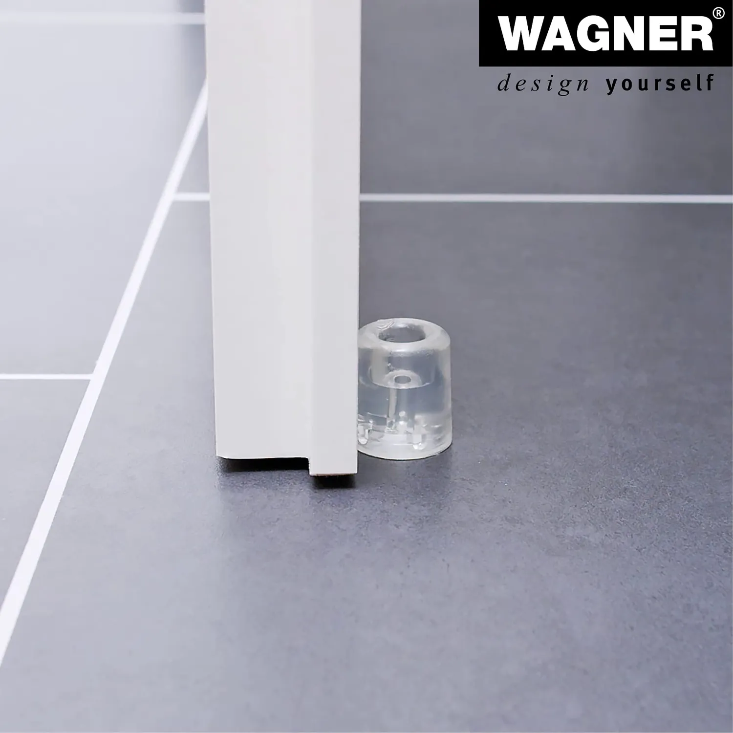 Wagner Vulkano Medium fermaporta gomma 31x34mm trasparente