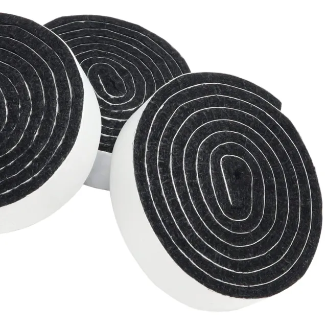 Adsamm Nastro feltro autoadesivo nero 19mm 3 rotoli