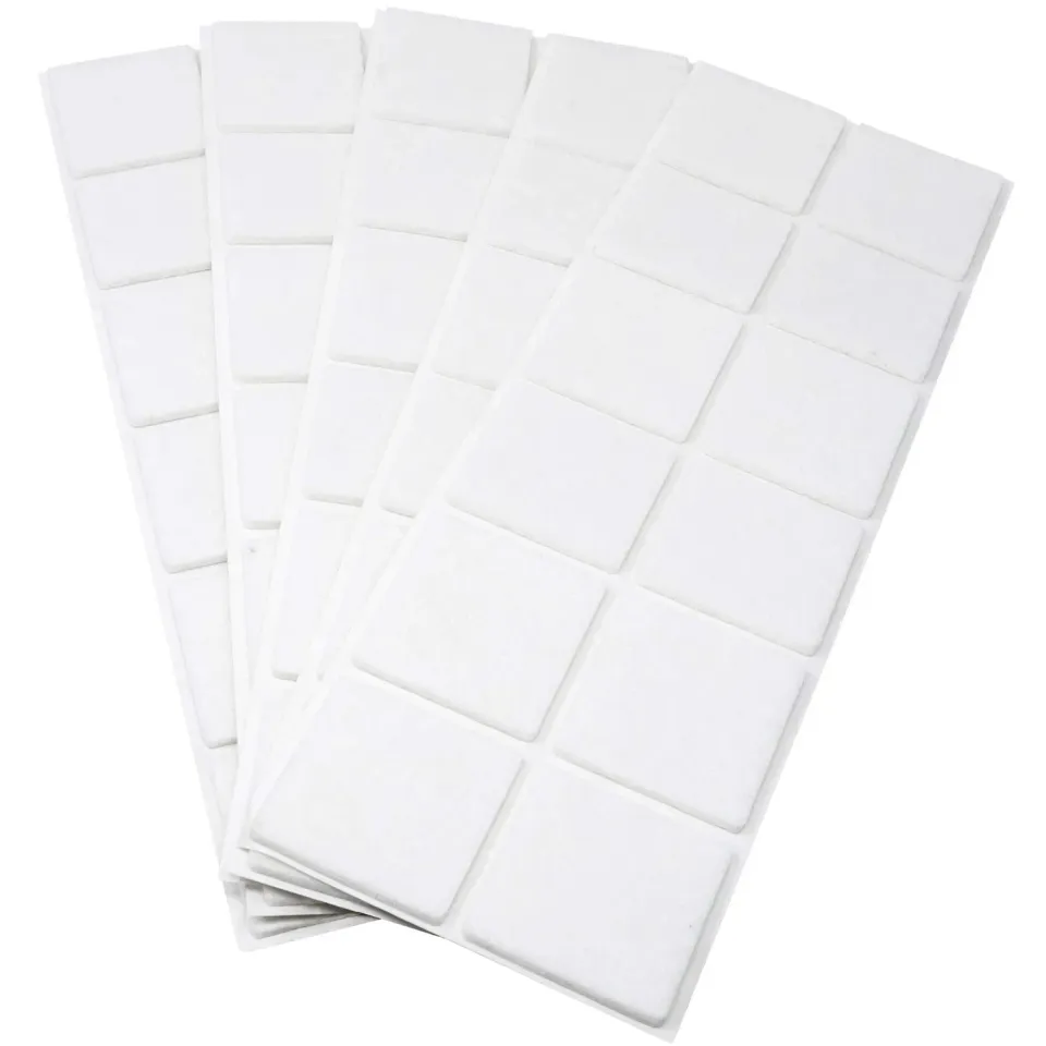 Adsamm feltrini autoadesivi bianchi quadrati 40x40mm 60pz