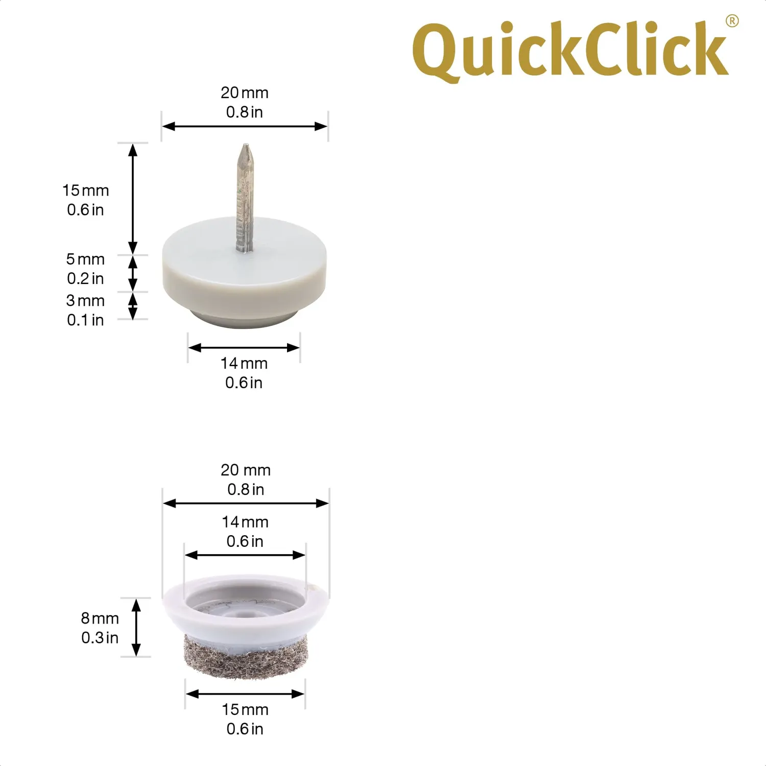 WAGNER QuickClick 15419180 feltrini Ø 20 mm 80pz