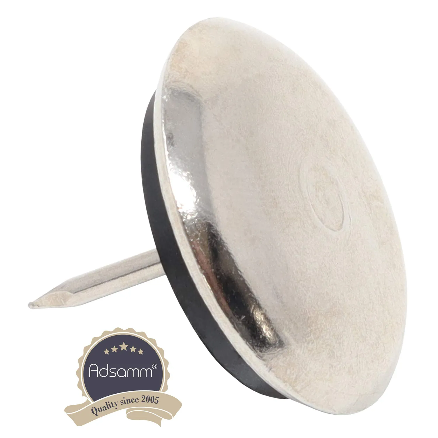 Adsamm pattini metallo con chiodo 35 mm argento 16 pezzi
