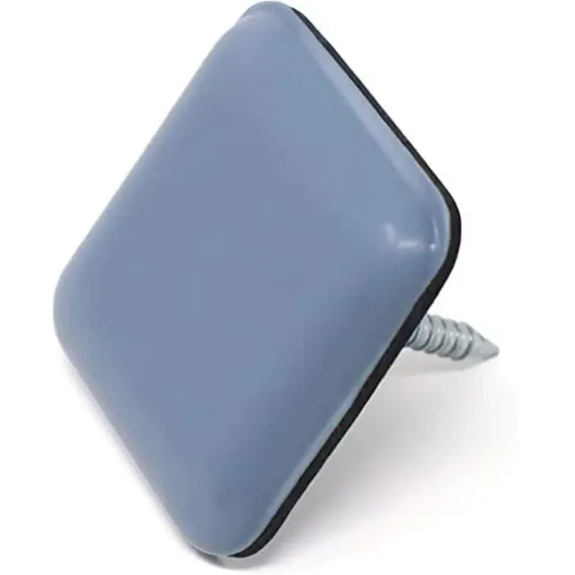 Adsamm Pattini PTFE con chiodo 24x24 mm 100 pezzi scorrevoli
