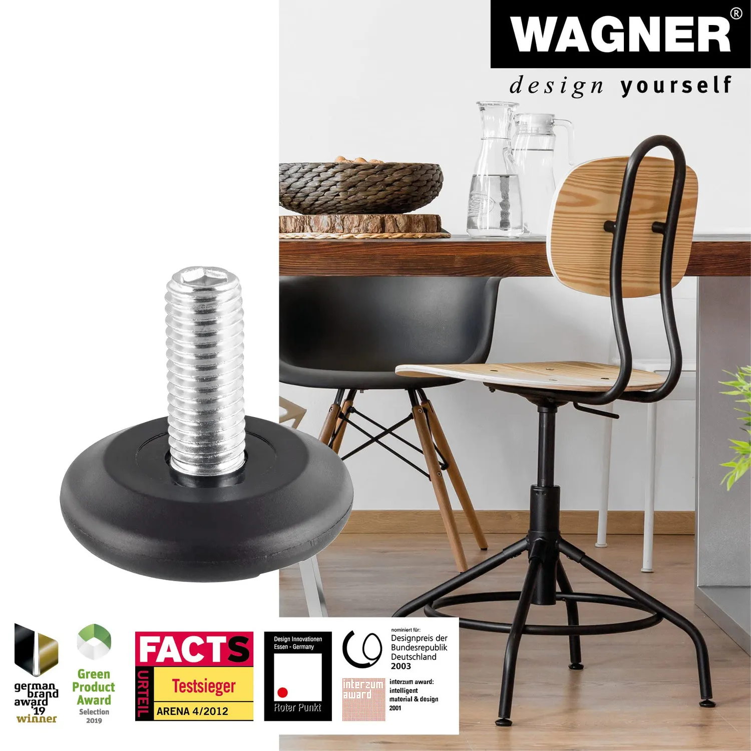 Wagner 15413004 piedini livellamento 4 pezzi M10