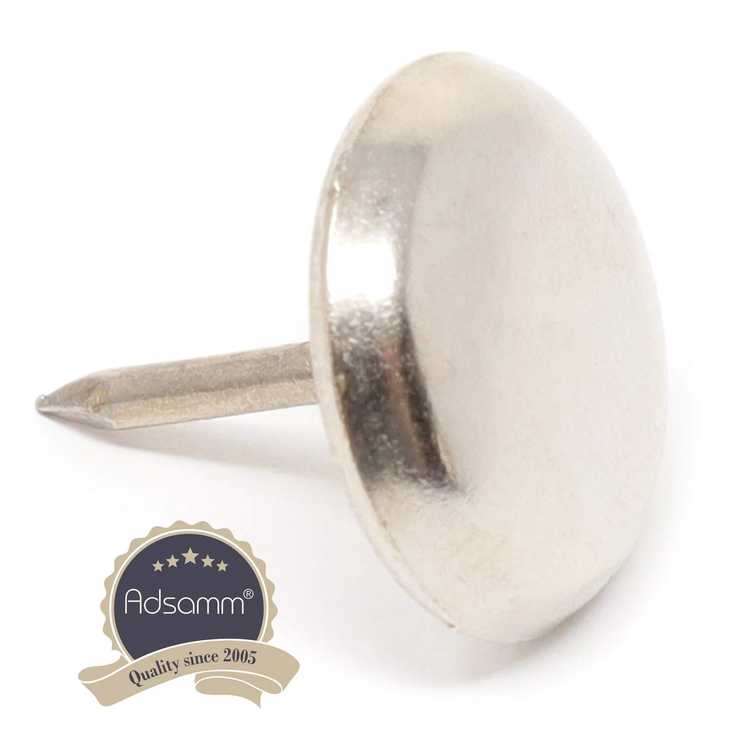 Adsamm Scivoli Metallo Chiodo Ø 20 mm Argento 16 Pz