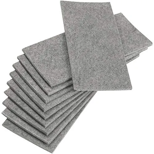 Adsamm fogli feltro autoadesivo 80x180 mm grigio 10 pezzi 3,5 mm