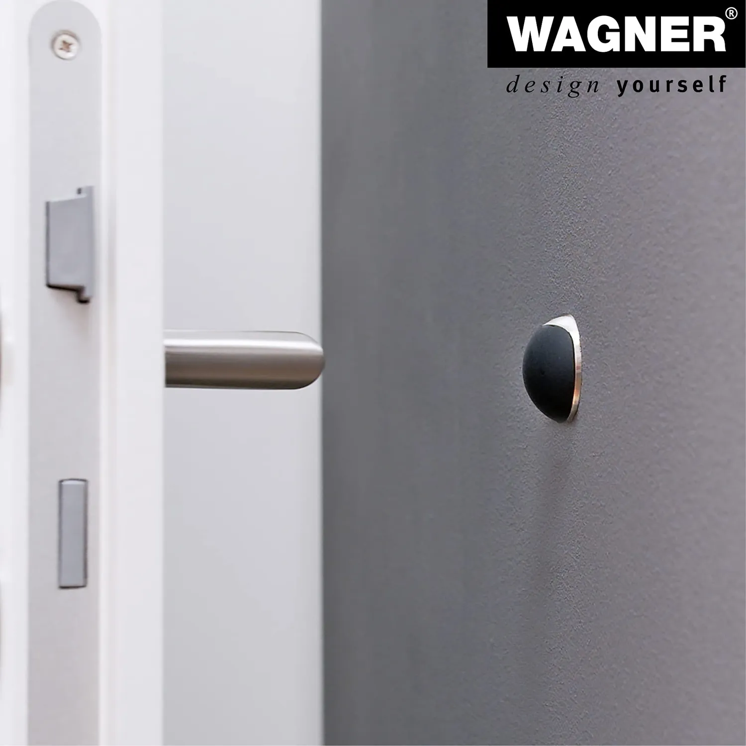 Wagner Screw or Glue 15513111 fermaporta muro argento/nero