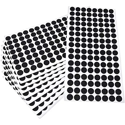 Adsamm Feltrini Autoadesivi Ø 12 mm Nero 1280 pz Ultrasottili