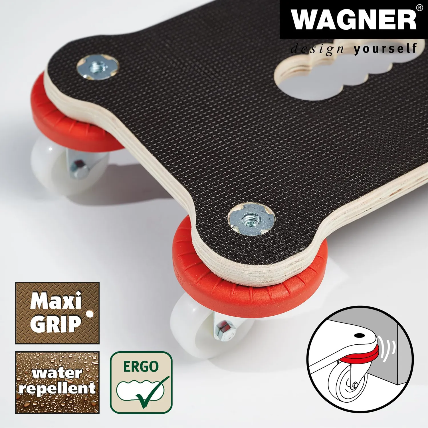 Wagner MM 1355 Carrello Trasporto 33x23 cm 200 kg Antiscivolo