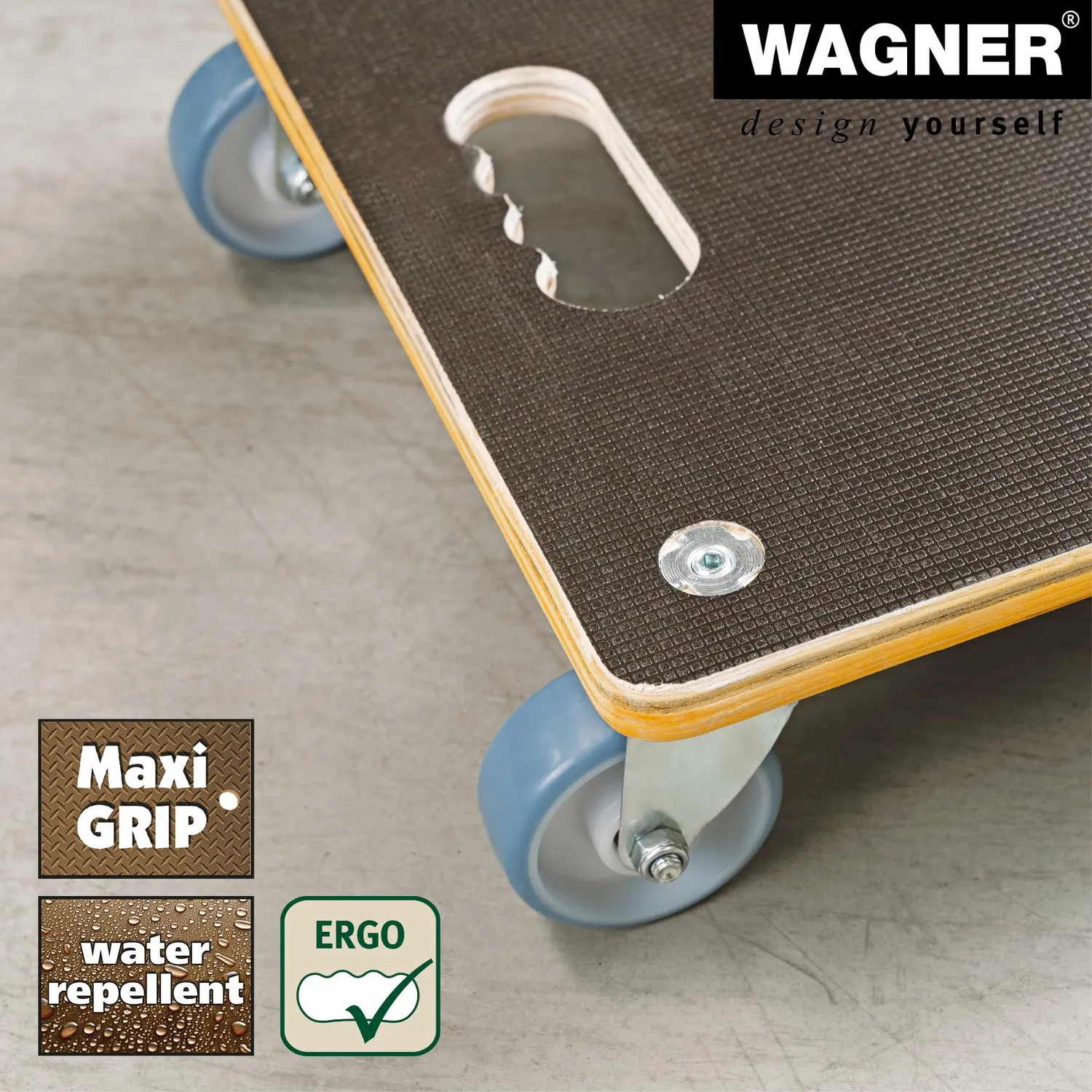 Wagner MaxiGrip Carrello Trasporto 38x38 cm 300 kg