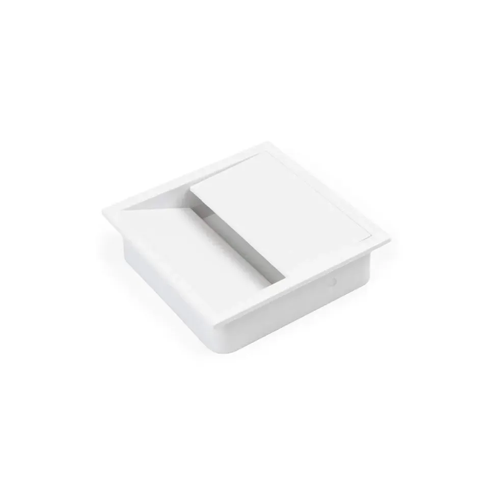 Emuca passacavi quadrato 85x85 incasso bianco plastica