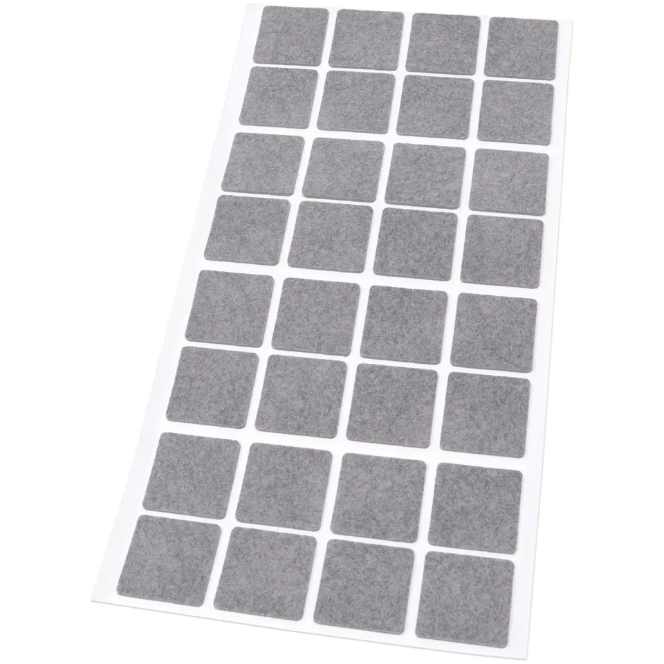 Adsamm Feltrini Ultrasottili 25x25 mm Grigi 32 Pezzi
