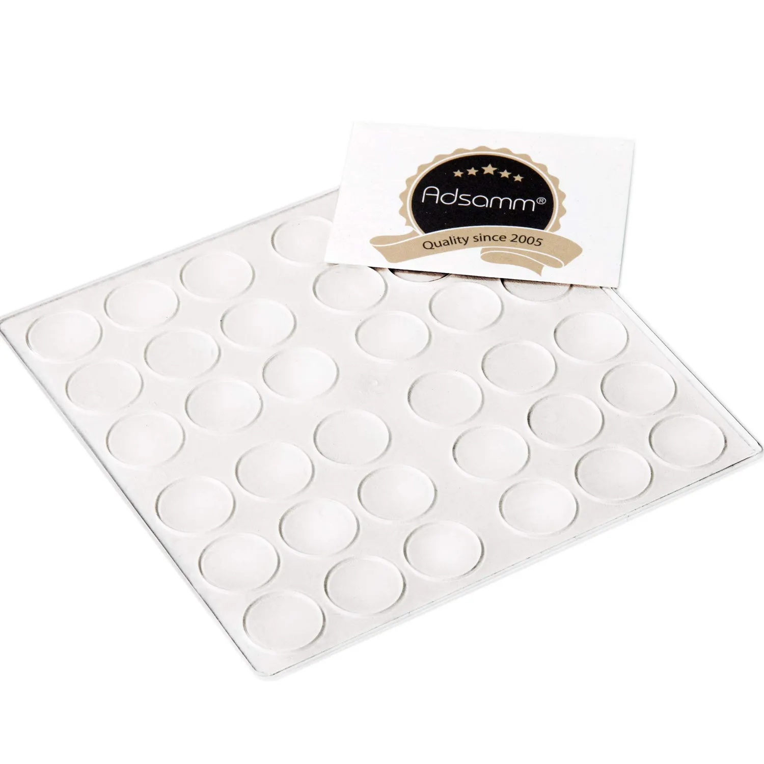 Adsamm tamponi paracolpi trasparenti 36 pezzi Ø 18 mm