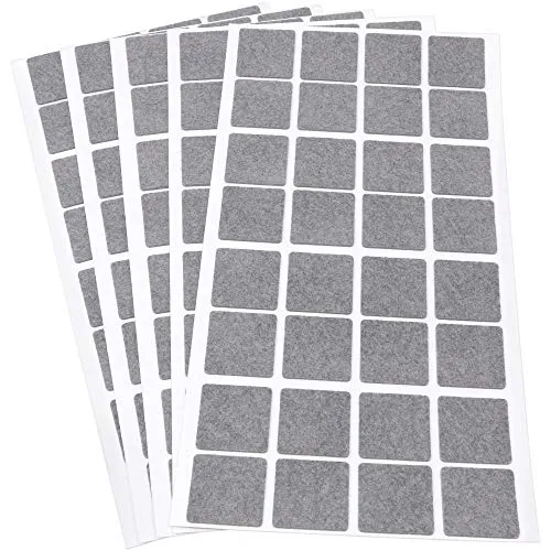 Adsamm 25x25 mm feltrini quadrati grigi 160 pezzi ultrasottili