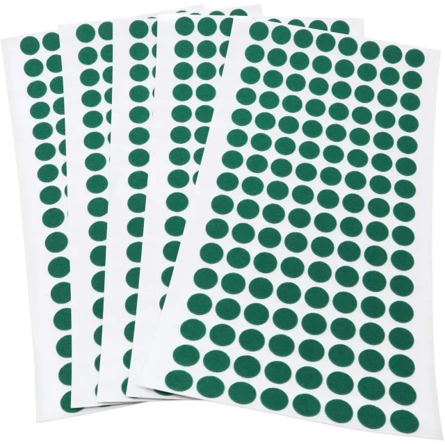 Adsamm feltrini ultrasottili ø12 mm verdi 640 pezzi 1,5mm