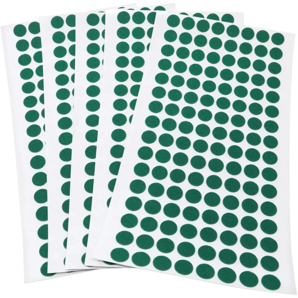 Adsamm feltrini ultrasottili ø12 mm verdi 640 pezzi 1,5mm