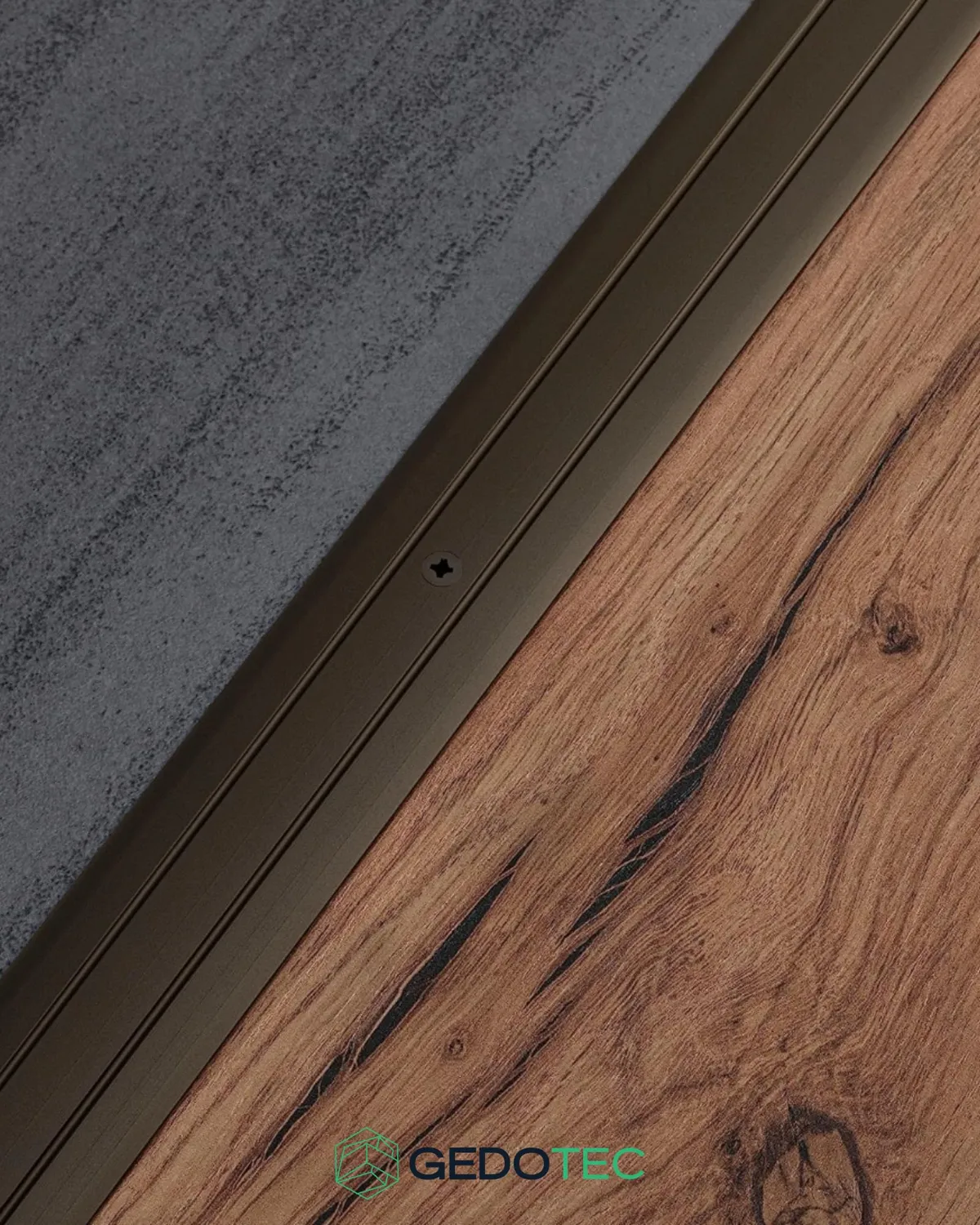 Gedotec Profilo Transizione Bronzo 100 cm Alluminio