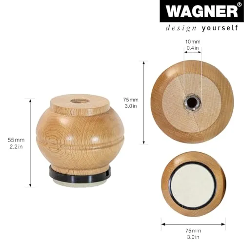 Wagner Design ST 7006 piedino per mobili faggio 75 mm