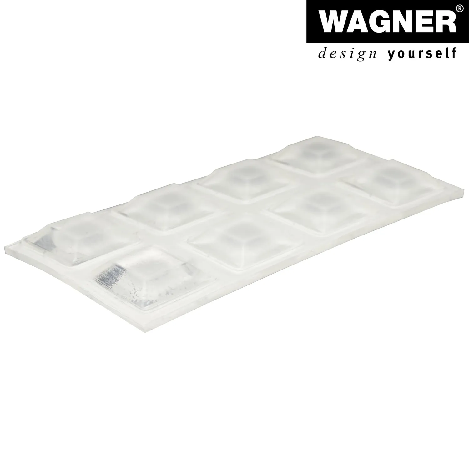 Wagner EH 3113 piedini gomma adesivi 13x13 mm 16 pz trasparenti