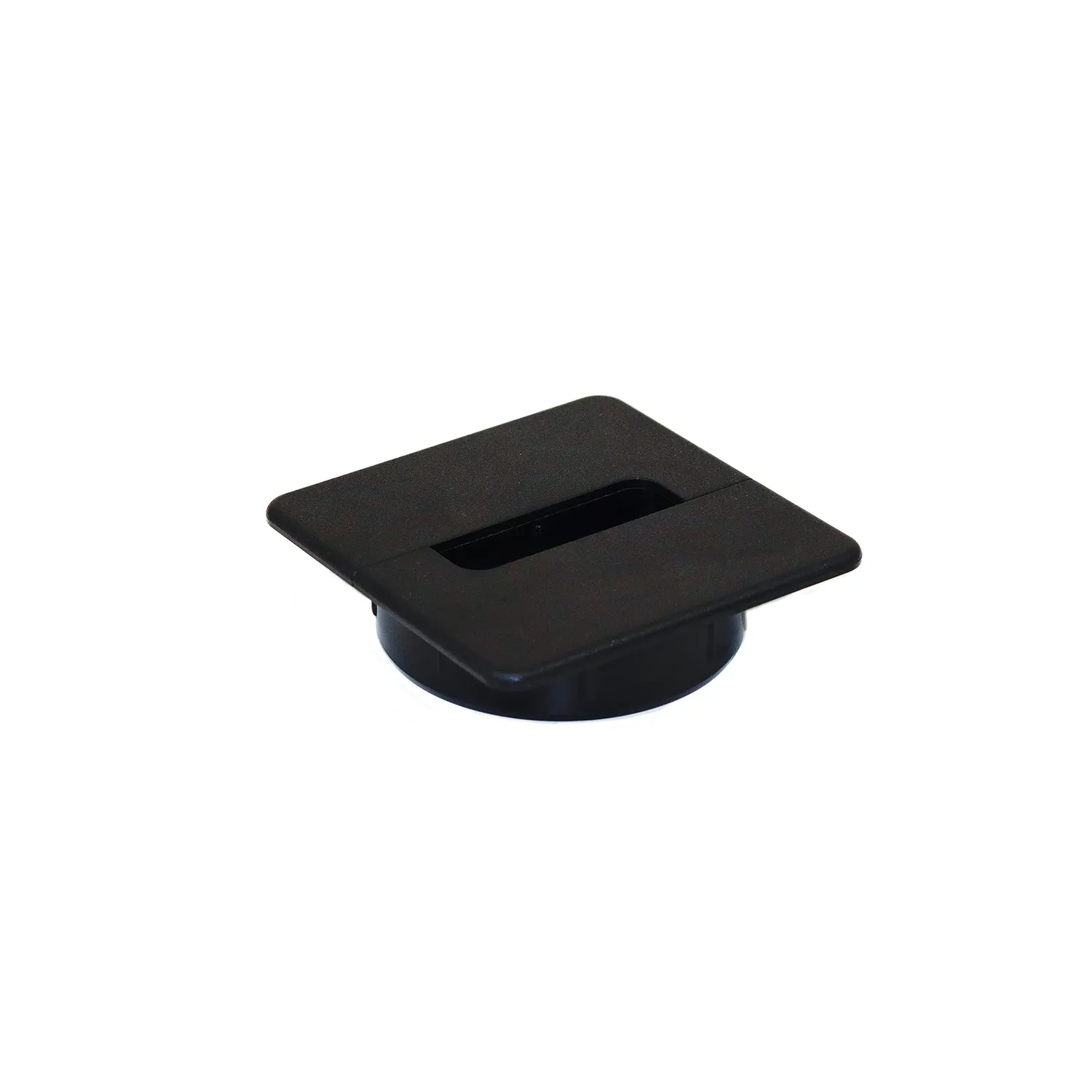 Emuca passacavo quadrato incasso 94x94mm nero 6 pezzi